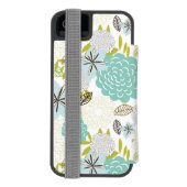 Floral achtergrond 5 incipio iPhone portemonnee hoesje (Agenda Achterkant)
