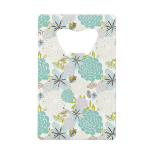 Floral achtergrond 5 kredietkaart flessenopener