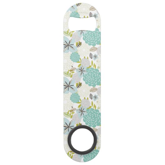 Floral achtergrond 5 speed flessenopener (Voorkant)