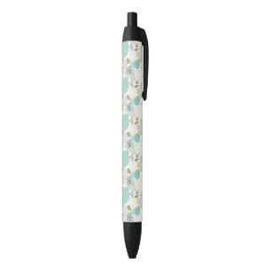 Floral achtergrond 5 zwarte inkt pen