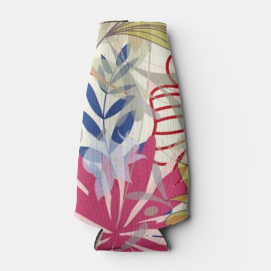 Floral achtergrond 6 flesjeskoeler (Voorkant)