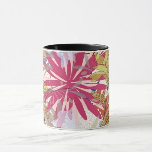 Floral achtergrond 6 mok (Midden)