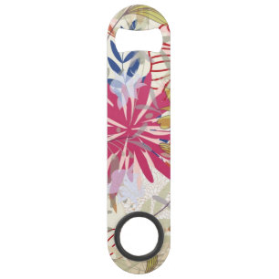 Floral achtergrond 6 speed flessenopener