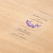 Floral Acrylic Arch Wedding Invitation Suite Acryl Uitnodigingen (Laagn)