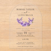 Floral Acrylic Arch Wedding Invitation Suite Acryl Uitnodigingen (Voorkant)