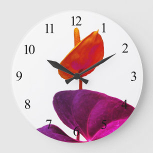Floral Acrylic Wall Clock Grote Klok