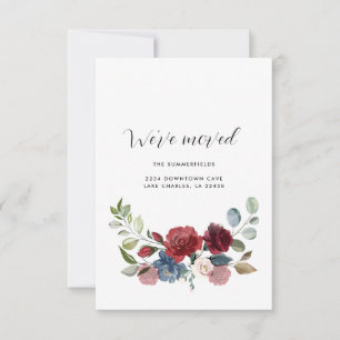 Floral Address Change Update Bewegende aankondigin