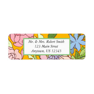Floral Adresetiketten aanpassen personaliseren Etiket