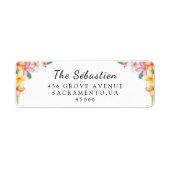 Floral | Adreslabels Etiket (Voorkant)