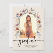 Floral Afstuderen aankondiging (Voorkant)