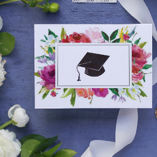 Floral Afstuderen Kaart