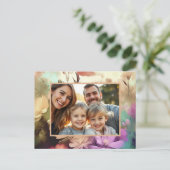 Floral Ajouter votre carte postale photo (Debout devant)