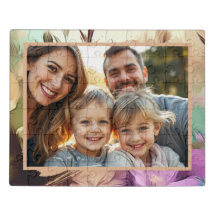 Floral Ajoutez Votre Puzzle Photo