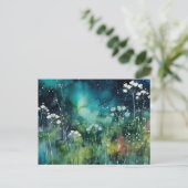 Floral Alcohol Ink Collage Briefkaart (Staand voorkant)