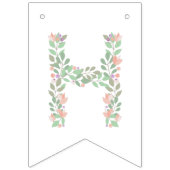 Floral alfabet Happy Birthday banner (Tweede vlag)