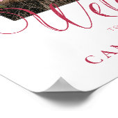 Floral Alice in Wonderland Weddenschap Welkom Poster (Hoek)