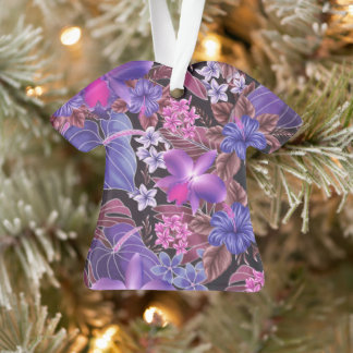  Floral Aloha Shirt Print Ornament