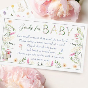 Floral Alphabet Baby shower Boeken voor Baby Informatiekaartje
