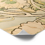 Floral Alphonse Mucha Peonies GalleryHD Poster (Hoek)