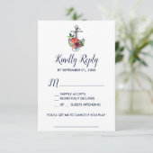 Floral Anchor | Autumn Song Request RSVP Card (Staand voorkant)