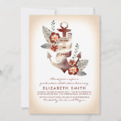 Floral Anchor - Beach Graduparty Kaart (Voorkant)