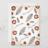 Floral Anchor - Beach Graduparty Kaart (Achterkant)