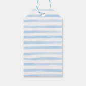 Floral Anchor Blue Stripes Beach Weddenschap Welko Cadeaulabel (Achterkant)
