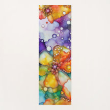Floral and Bubbles Alcohol Ink Abstract