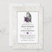 Floral and Lace Gothic Wedding Rehearsal Dinner Kaart (Voorkant)