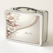 Floral and Pearl Embellishments Lunch box (Dos)