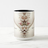 Floral and Pearl Embellishments Mug (Centre)