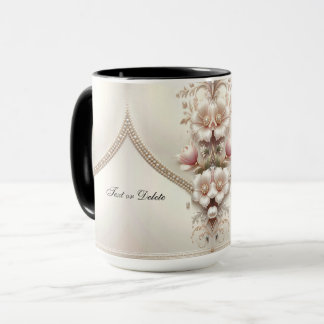 Floral and Pearl Embellishments Mug Mok