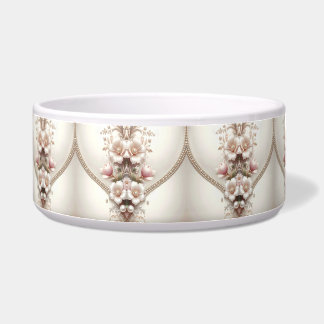 Floral and Pearl Embellishments Pet Bowl Voerbakje