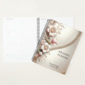 Floral and Pearl Embellishments Planner (Devant avec enveloppe)