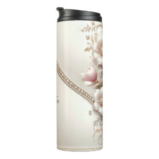 Floral and Pearl Embellishments Thermosbeker