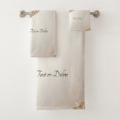 Floral and Pearl Embellishments Towel Set (En situation)