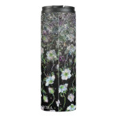 *~* Floral Anemone Silver Glitter Girly Thermosbeker (Achterkant)