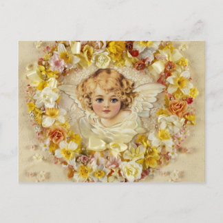 Floral Angel in een hart Briefkaart