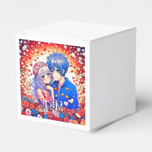 Floral anime thema gepersonaliseerde bruiloft bedankdoosjes