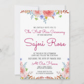 Floral Annaprashan Kaart (Voorkant)