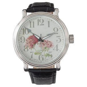 Floral    ANTIEK WATERVERF Horloge