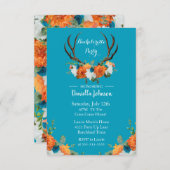 Floral Antlers Bachelorette Aankondiging (Voorkant / Achterkant)