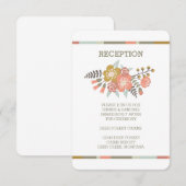 FLORAL ANTLERS | INVITATION DE RÉCEPTION DE MARIAG (Devant / Derrière)