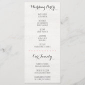 Floral Antlers Programme de mariage rustique Calen (Dos)