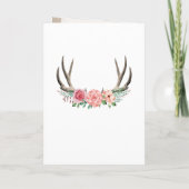 Floral Antlers Programme de mariage rustique Calen (Dos)