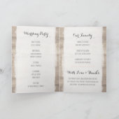 Floral Antlers Programme de mariage rustique Calen (Intérieur)