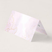 Floral Antlers Roze Gold Marble Hartelijk dank Kaart (Achterkant)