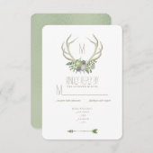 FLORAL ANTLERS RSVP 2 (Voorkant / Achterkant)