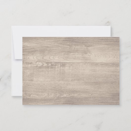 Floral Antlers Rustique Mariage personnalisé RSVP (Dos)