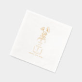 Floral Apothecary Bottle Wedding Folie Servetten (Links)